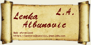 Lenka Albunović vizit kartica